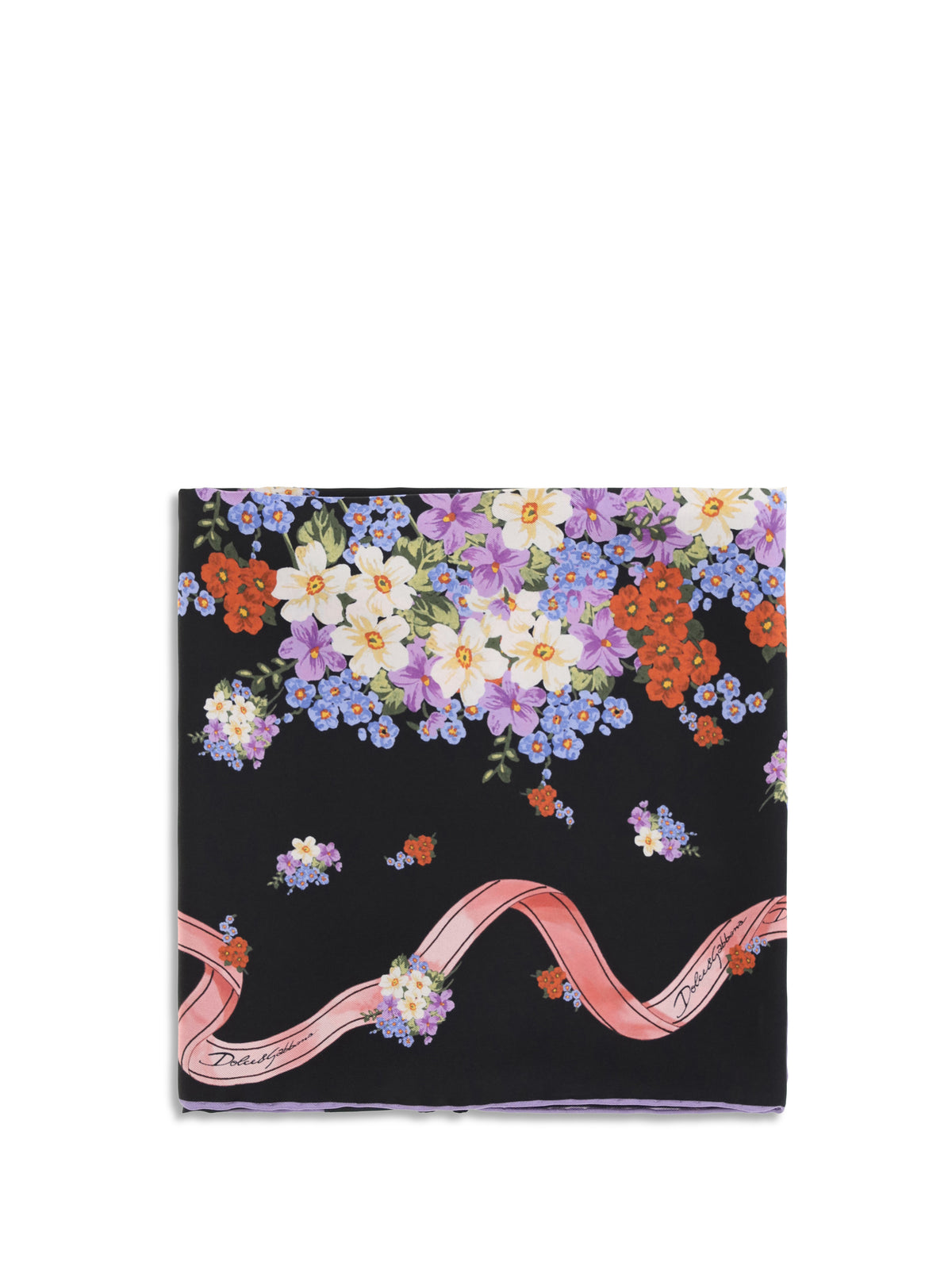 DOLCE & GABBANA Dolce & Gabbana Women Silk Scarf With Floral Print
