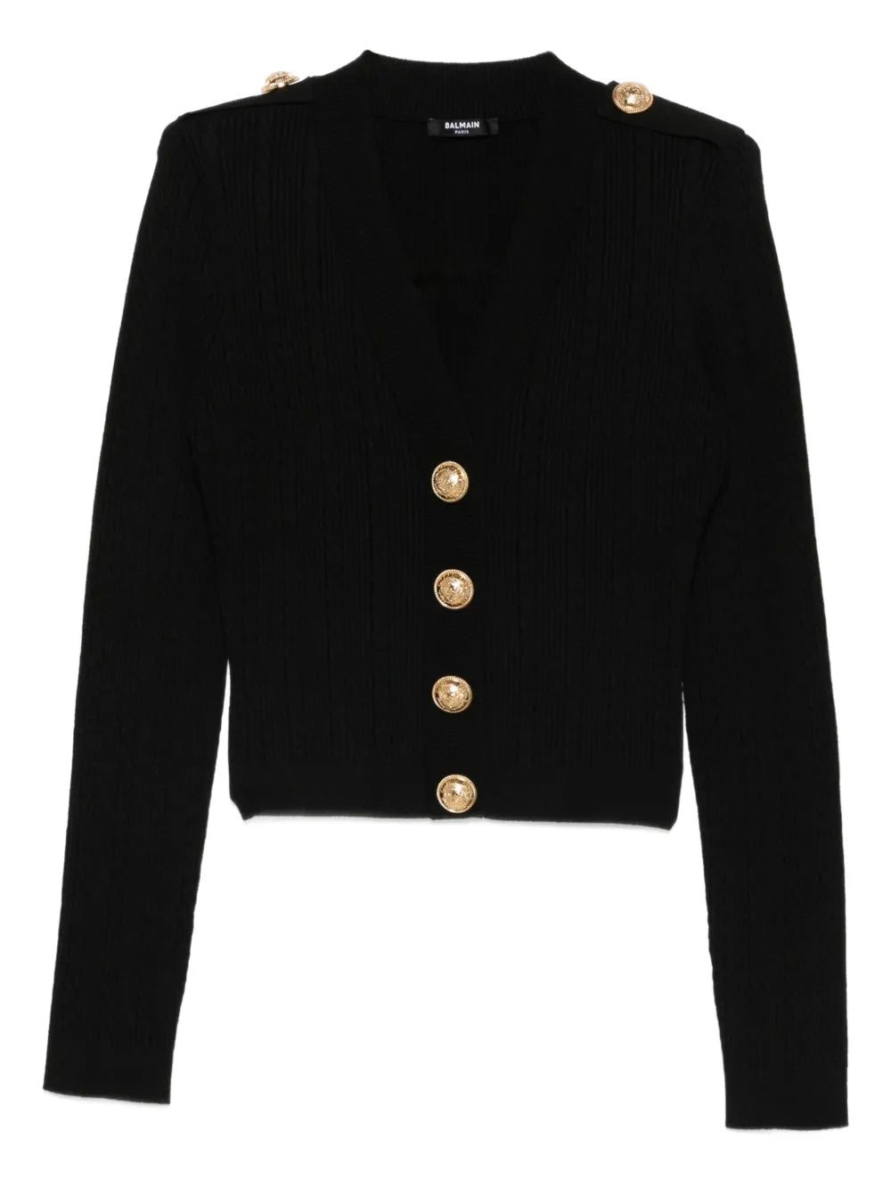 Balmain Women Ribbed Cardigan With Buttons