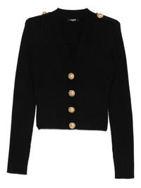 Balmain Women Ribbed Cardigan With Buttons