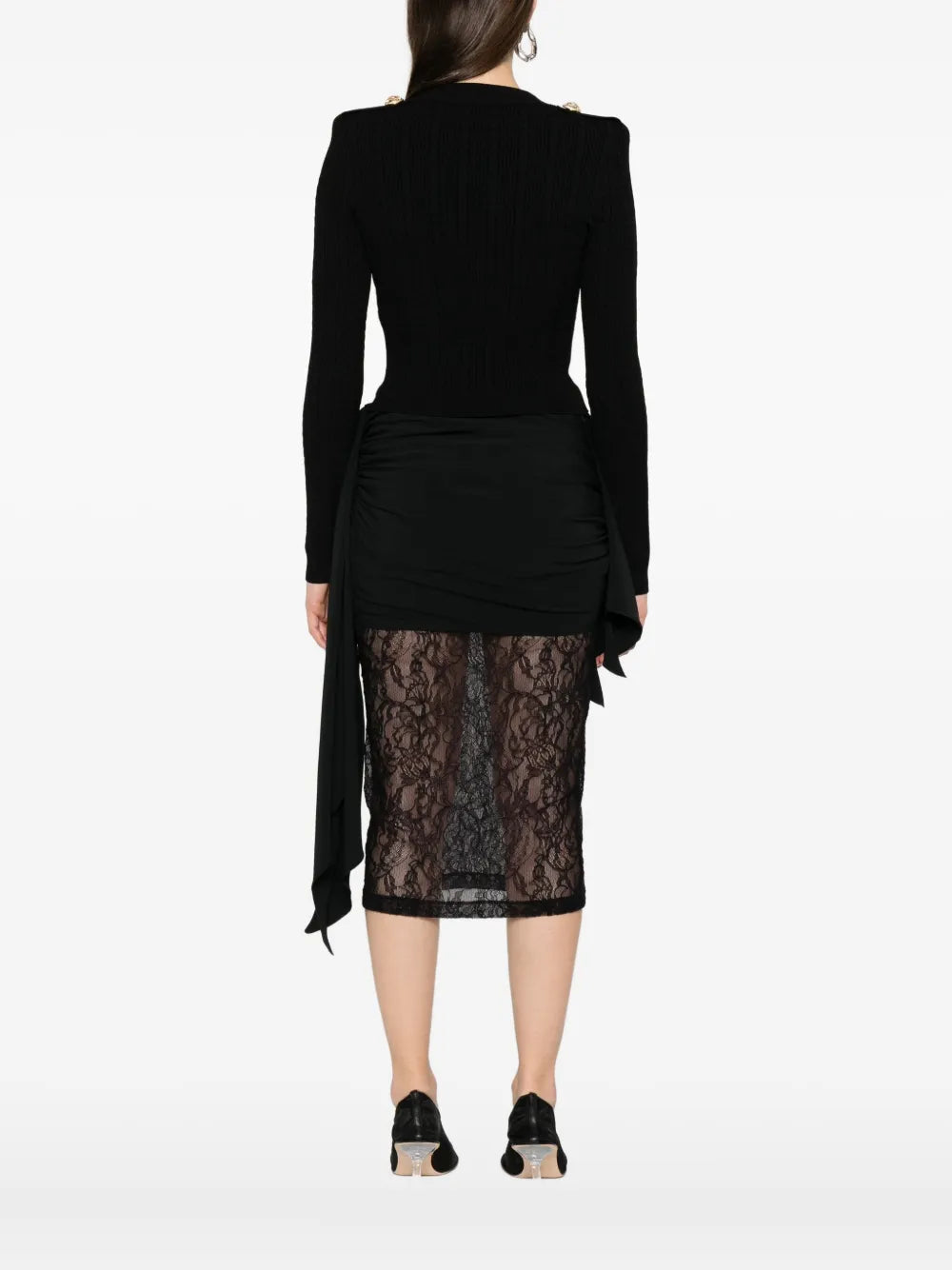 Balmain Women Ribbed Cardigan With Buttons