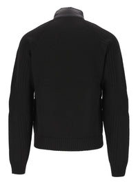 Moncler Grenoble Men Wool-Blend Zip-Up Padded Cardigan