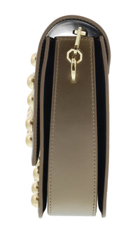 Roberto Cavalli HXLPGX 102 Bronze Studded Large Shoulder Bag