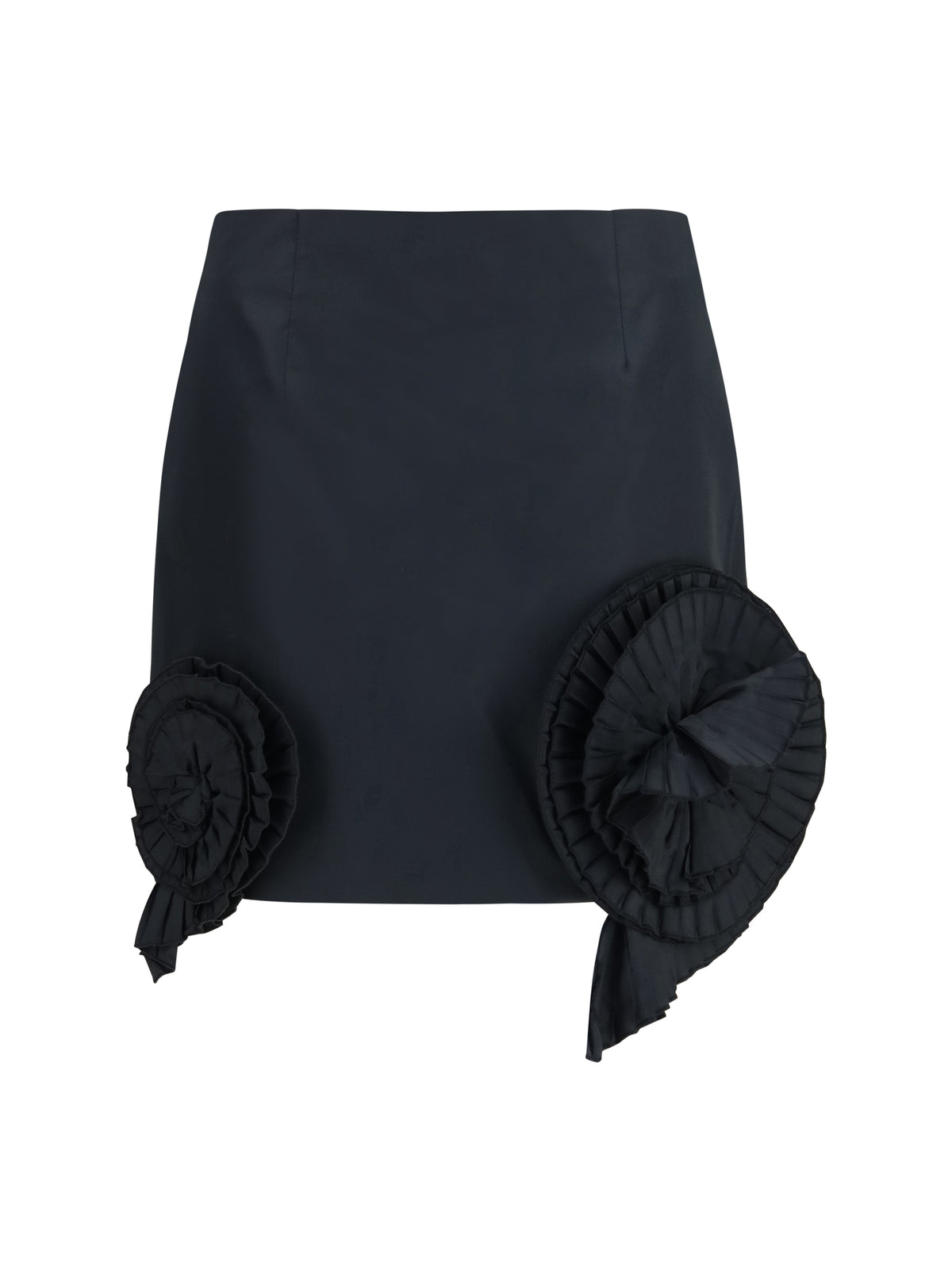 BLUMARINE Blumarine Women Crepe Mini Skirt With Floral Appliqué
