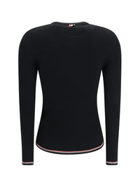 Thom Browne Women Ribbed Merino Wool Cardigan