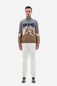Herno Herno Men's Dolcevita Montagna Camel Sweater