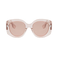 Fendi Fendi Sunglasses Square Full Rim, Transparent Light Pink Frame and Violet Lens FE40137I72Y