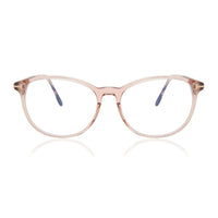 Tom Ford Eyeglasses Square Full Rim, Shiny Pink Frame and Clear Blue Light Block Lens FT5810-B072