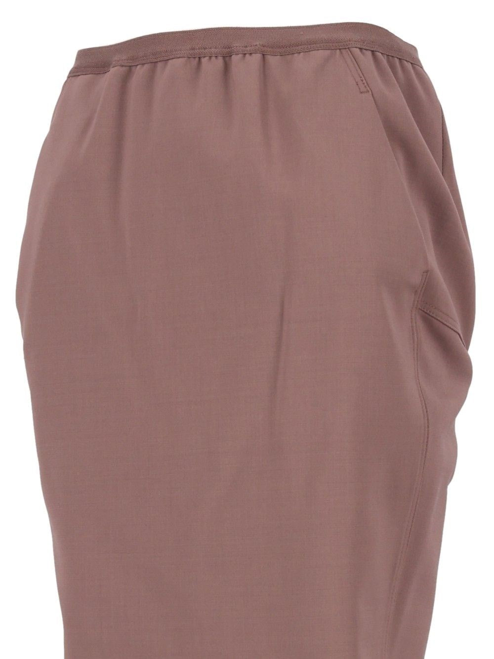 Rick Owens Women Soft Pillar Long Skirt In Stretch Wool
