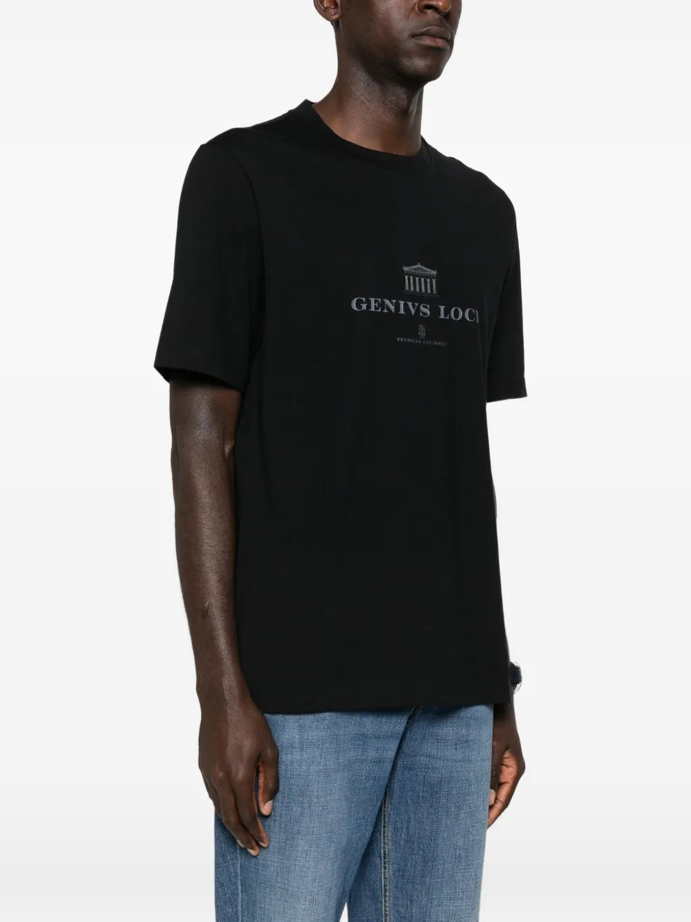 BRUNELLO CUCINELLI Brunello Cucinelli Men Crew-Neck T-Shirt With Graphic Print