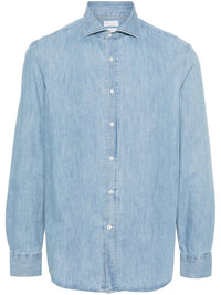 Brunello Cucinelli Men Denim Shirt