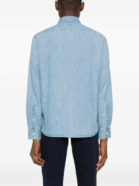 Brunello Cucinelli Men Denim Shirt