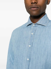Brunello Cucinelli Men Denim Shirt