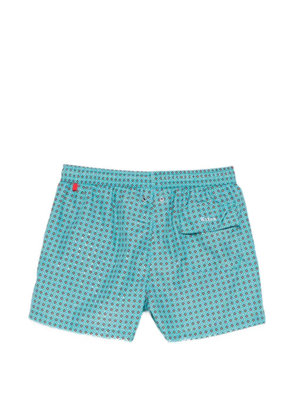 Kiton Men Geometric Print Swimsuit