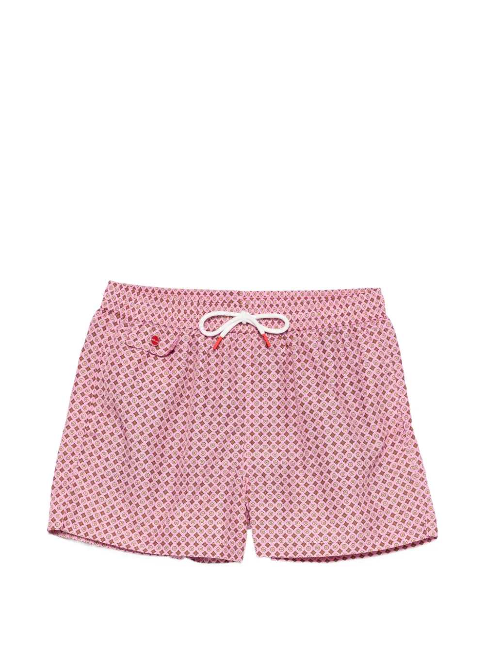 Kiton Men Geometric Print Swimsuit