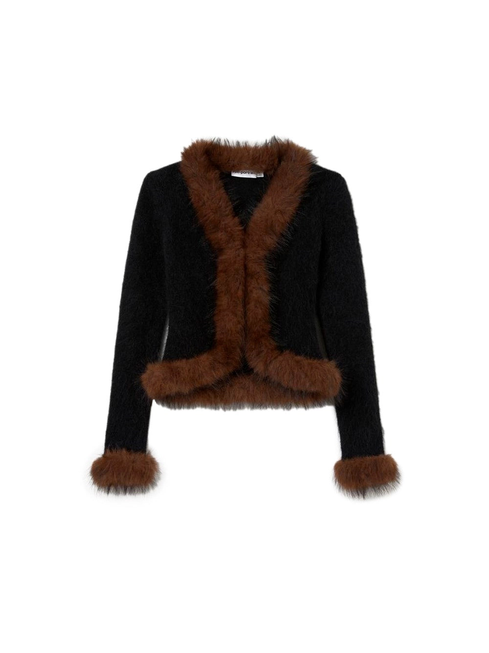Self-portrait Self-Portrait Women Faux Fur Knit Cardigan