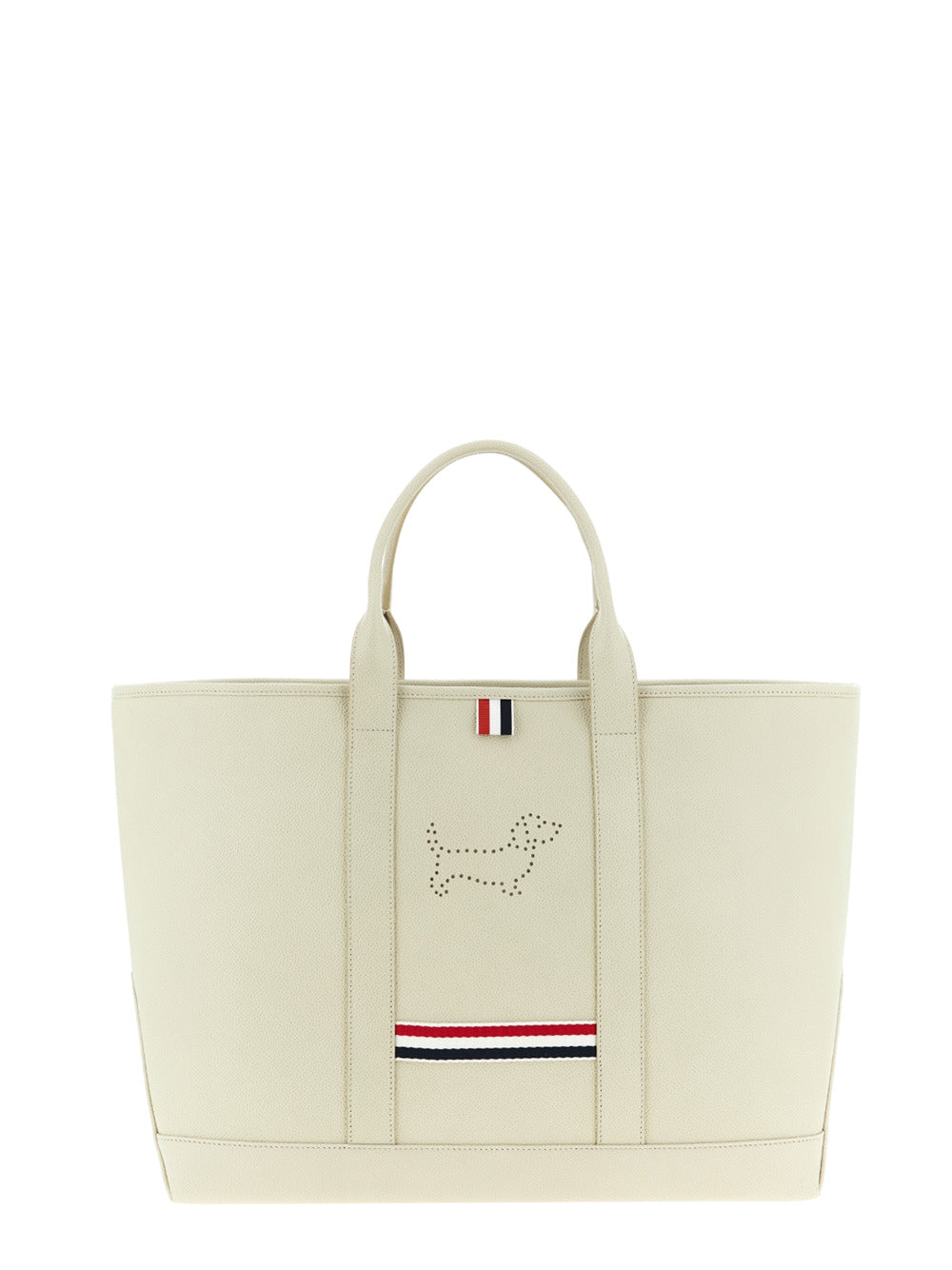 THOM BROWNE Thom Browne Women Medium Tool Bag With Perforated Hector In Grained Leather