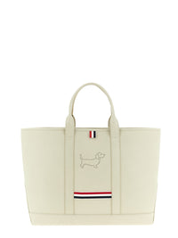 THOM BROWNE Thom Browne Women Medium Tool Bag With Perforated Hector In Grained Leather