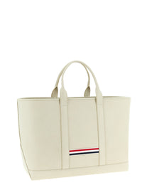 THOM BROWNE Thom Browne Women Medium Tool Bag With Perforated Hector In Grained Leather