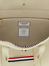 THOM BROWNE Thom Browne Women Medium Tool Bag With Perforated Hector In Grained Leather