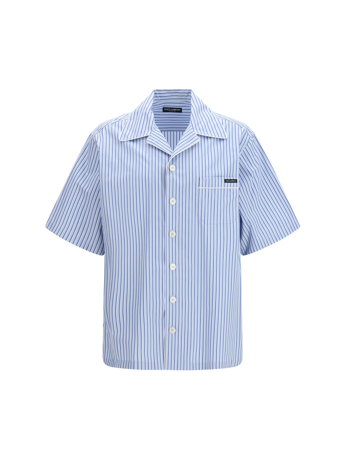 DOLCE & GABBANA Dolce & Gabbana Men Striped Poplin Hawaii Shirt
