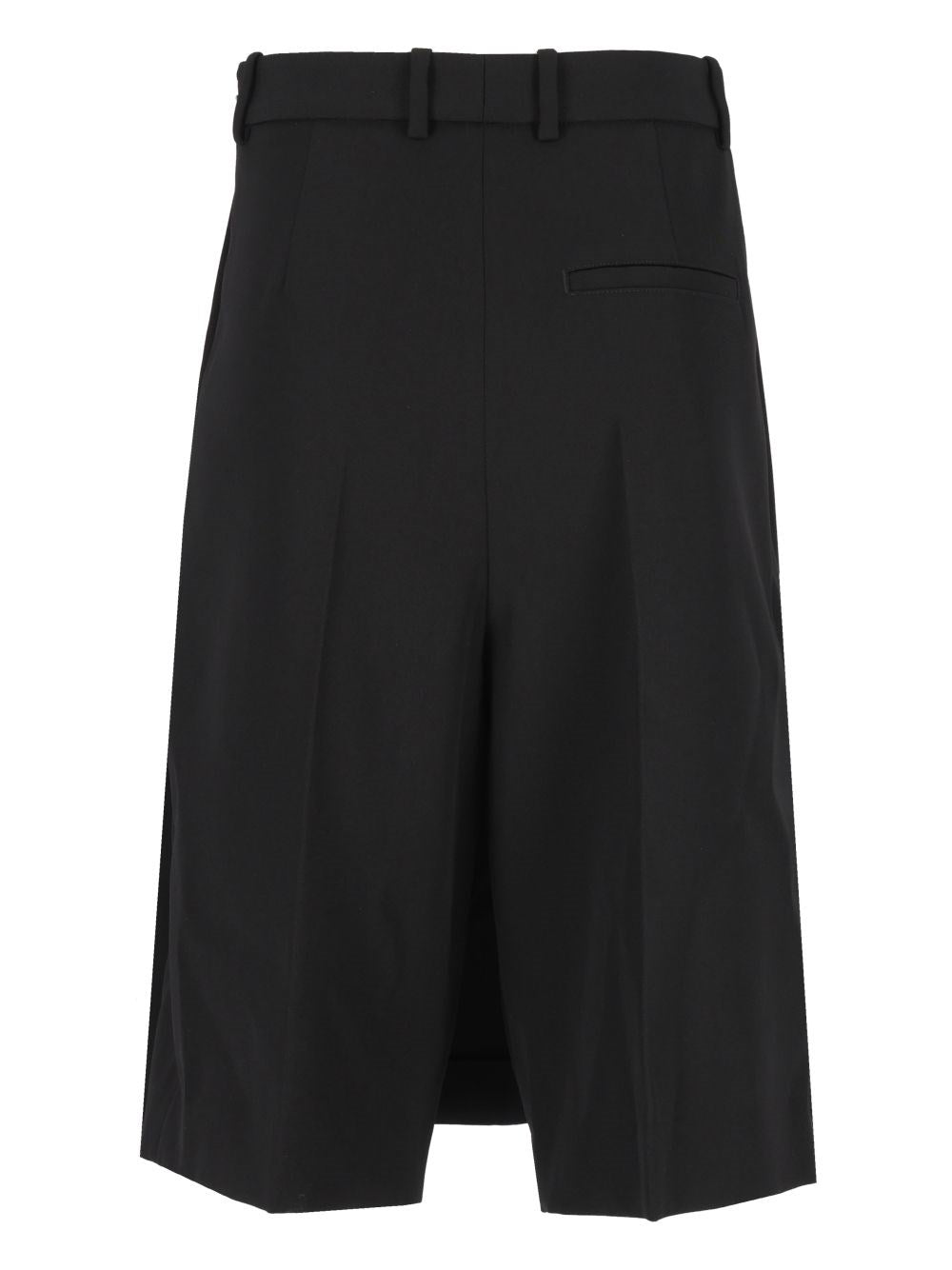 Balenciaga Women "Folded" Midi Twill Skirt