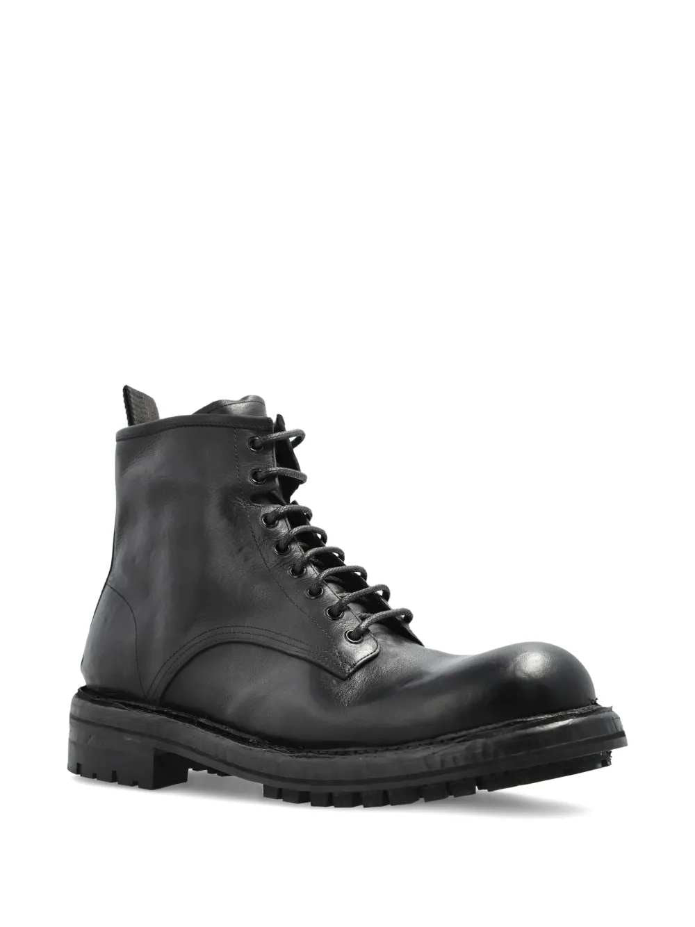 DOLCE & GABBANA Dolce & Gabbana Men Leather Lace-Up Boots
