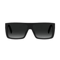 Marc Jacobs Sunglasses Rectangle Full Rim, Transparent/Black Frame and Dark Grey Gradient Lens MARCICON096/S0MNG9O
