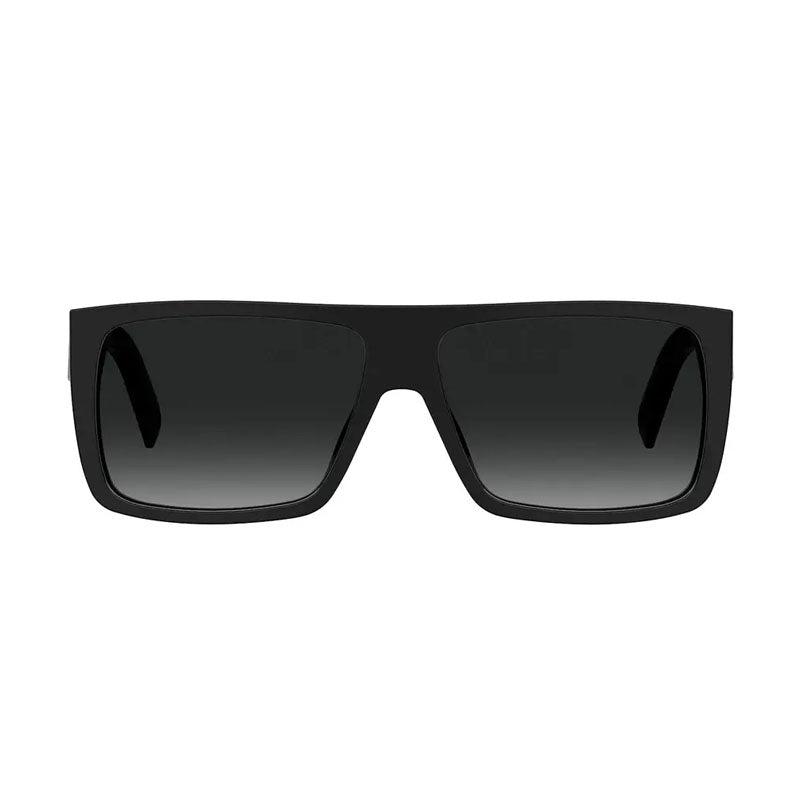 Marc Jacobs Sunglasses Rectangle Full Rim, Transparent/Black Frame and Dark Grey Gradient Lens MARCICON096/S0MNG9O