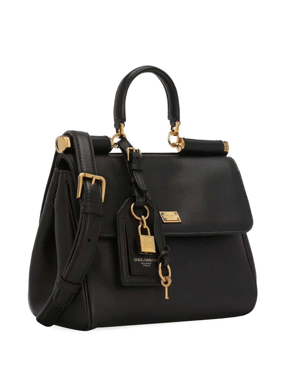 Dolce & Gabbana Women My Sicily Medium Leather Handbag With Padlock