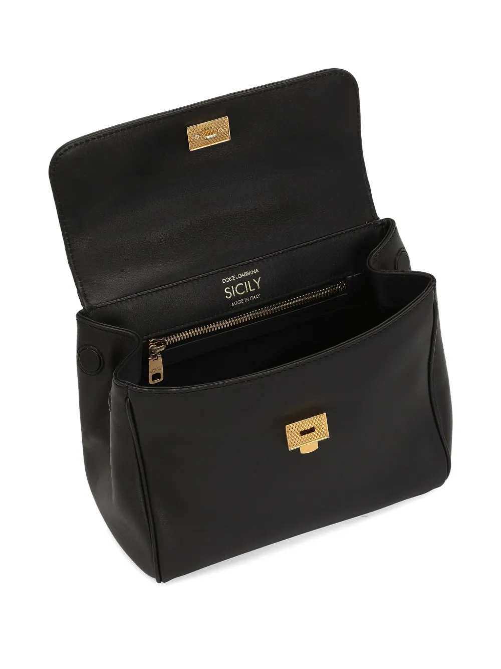 Dolce & Gabbana Women My Sicily Medium Leather Handbag With Padlock