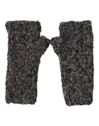 Dolce & Gabbana Gray Virgin Wool Knitted Fingerless Men Men's Gloves