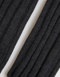Dolce & Gabbana Black Virgin Wool Knitted Fingerless Men's Gloves