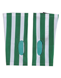 Dolce & Gabbana Green White Nylon Fingerless Wrist Length Women's Gloves