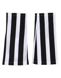 Dolce & Gabbana Black White Nylon Fingerless Wrist Length Women's Gloves