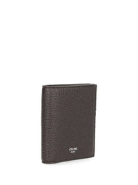 Celine Celine Men Compact Wallet In Grained Calfskin