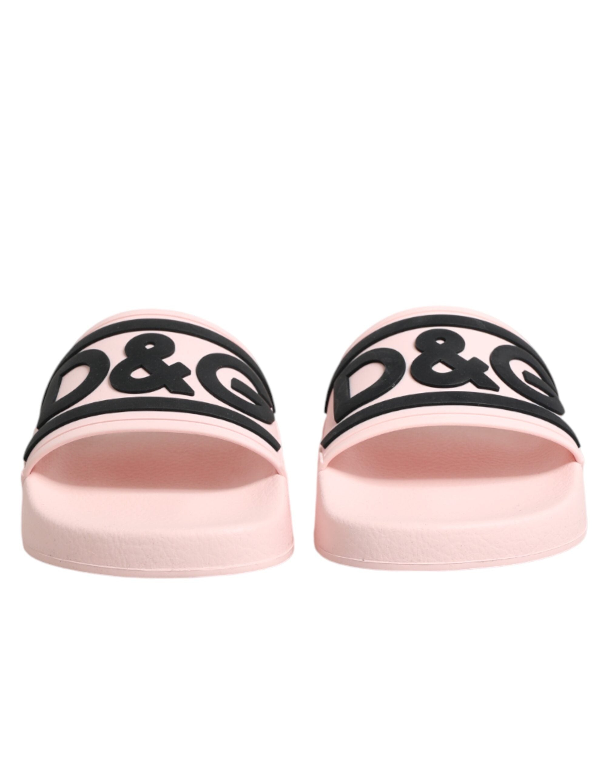 Dolce & Gabbana Dolce & Gabbana Pink Rubber Slides Sandals Beachwear Women's Shoes