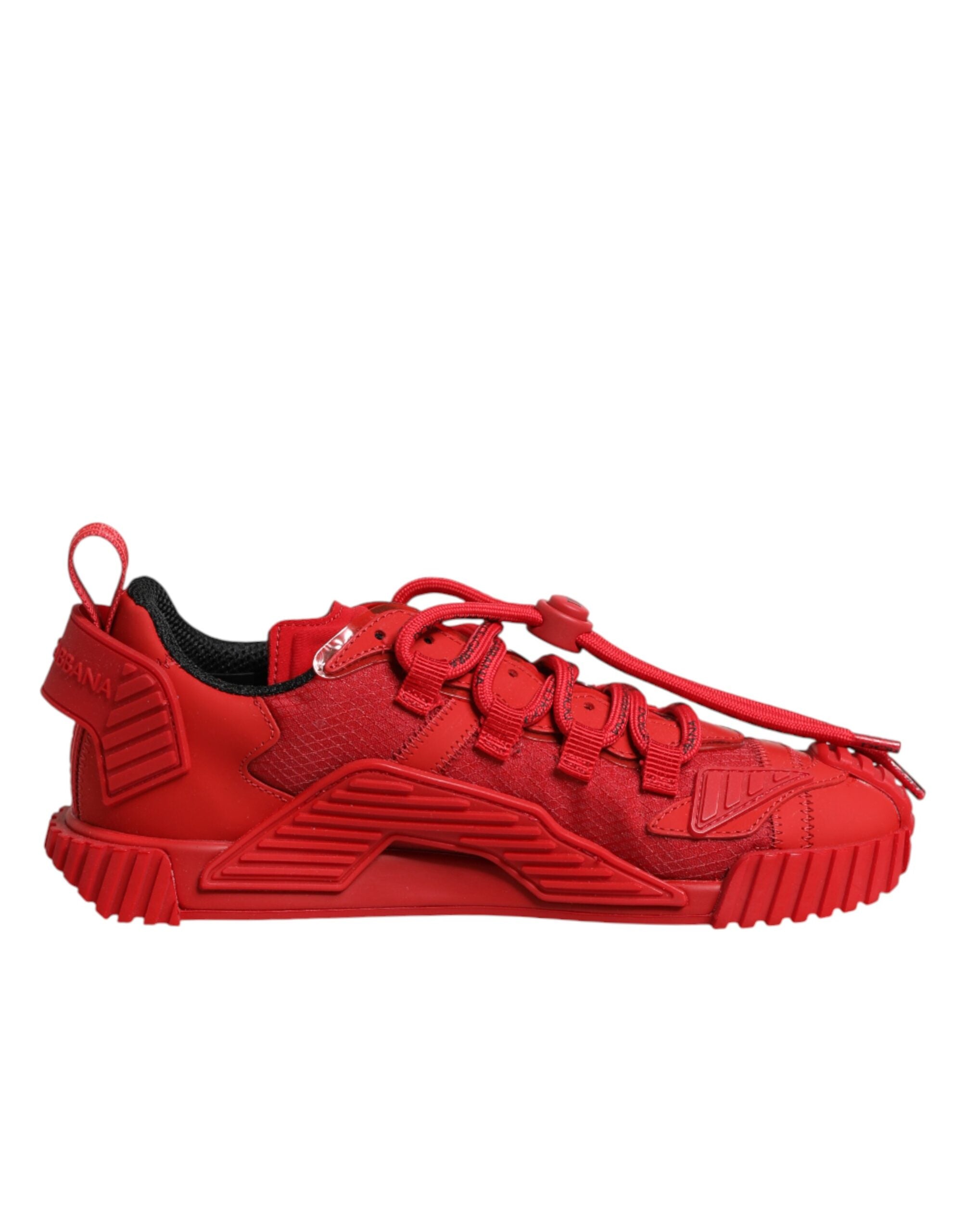 Dolce & Gabbana Red Logo Lace Low Top NS1 Sneakers Women's Shoes