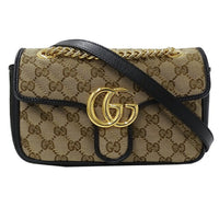 Gucci Gg Marmont Beige Canvas Shoulder Bag (Authentic Pre-Loved)