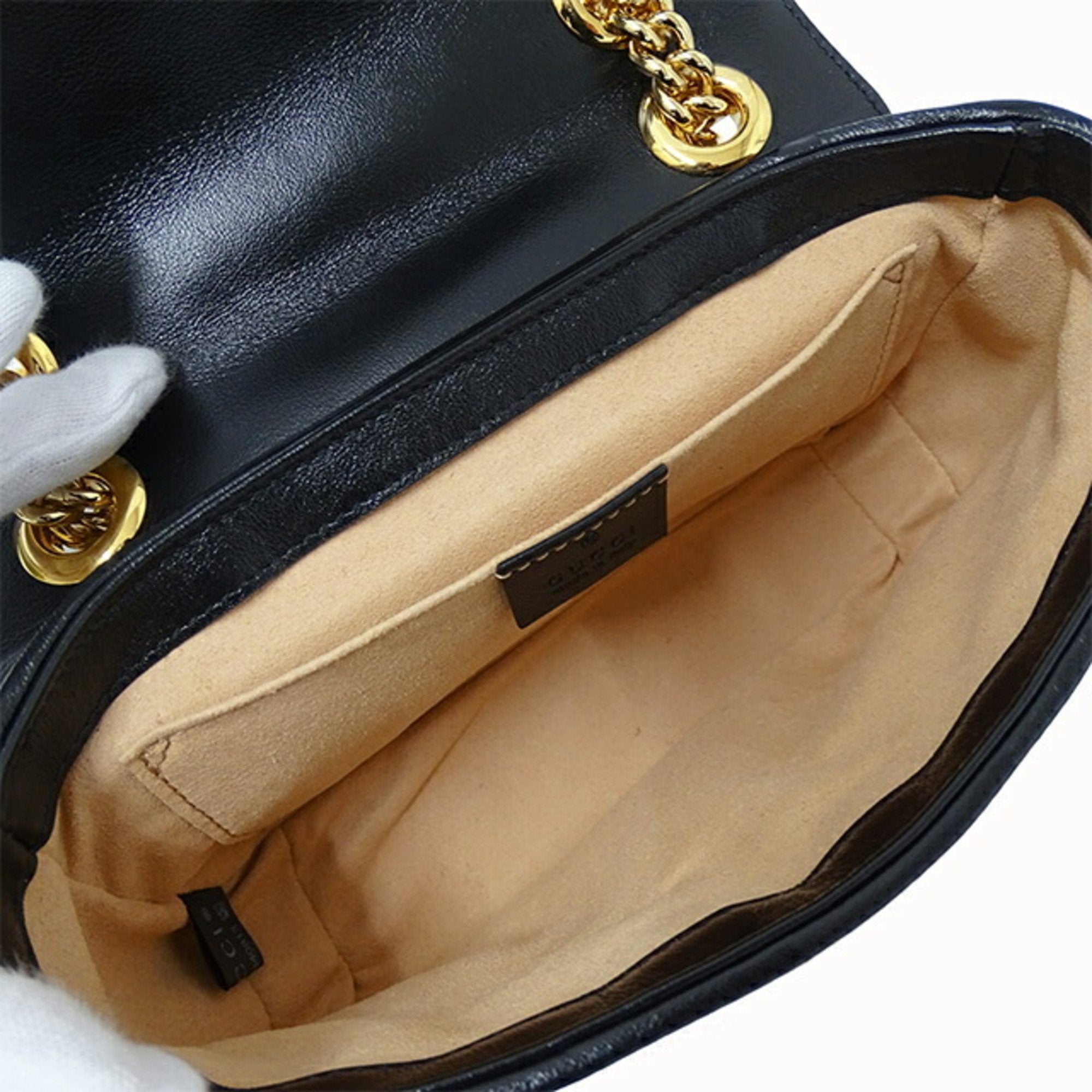 Gucci Gg Marmont Beige Canvas Shoulder Bag (Authentic Pre-Loved)