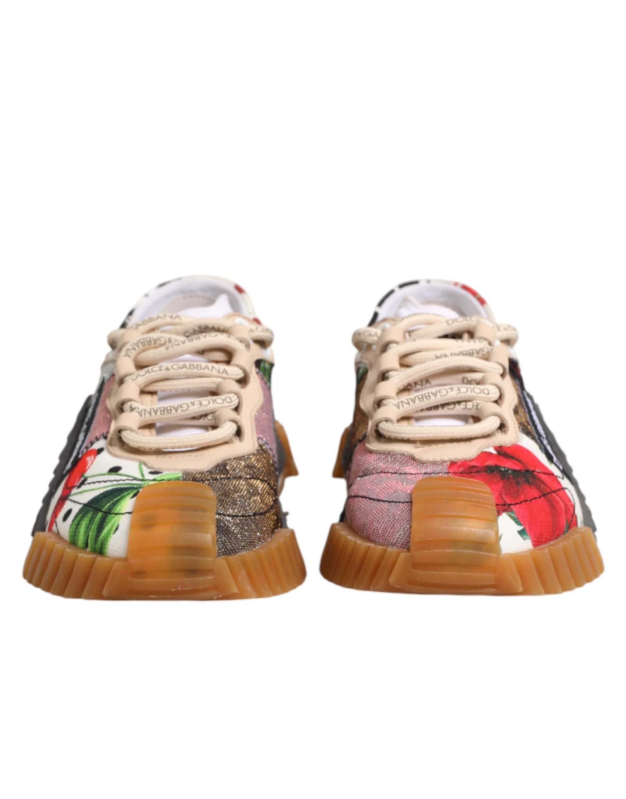 Dolce & Gabbana Multicolor Logo Low Top NS1 Sneakers Women's Shoes