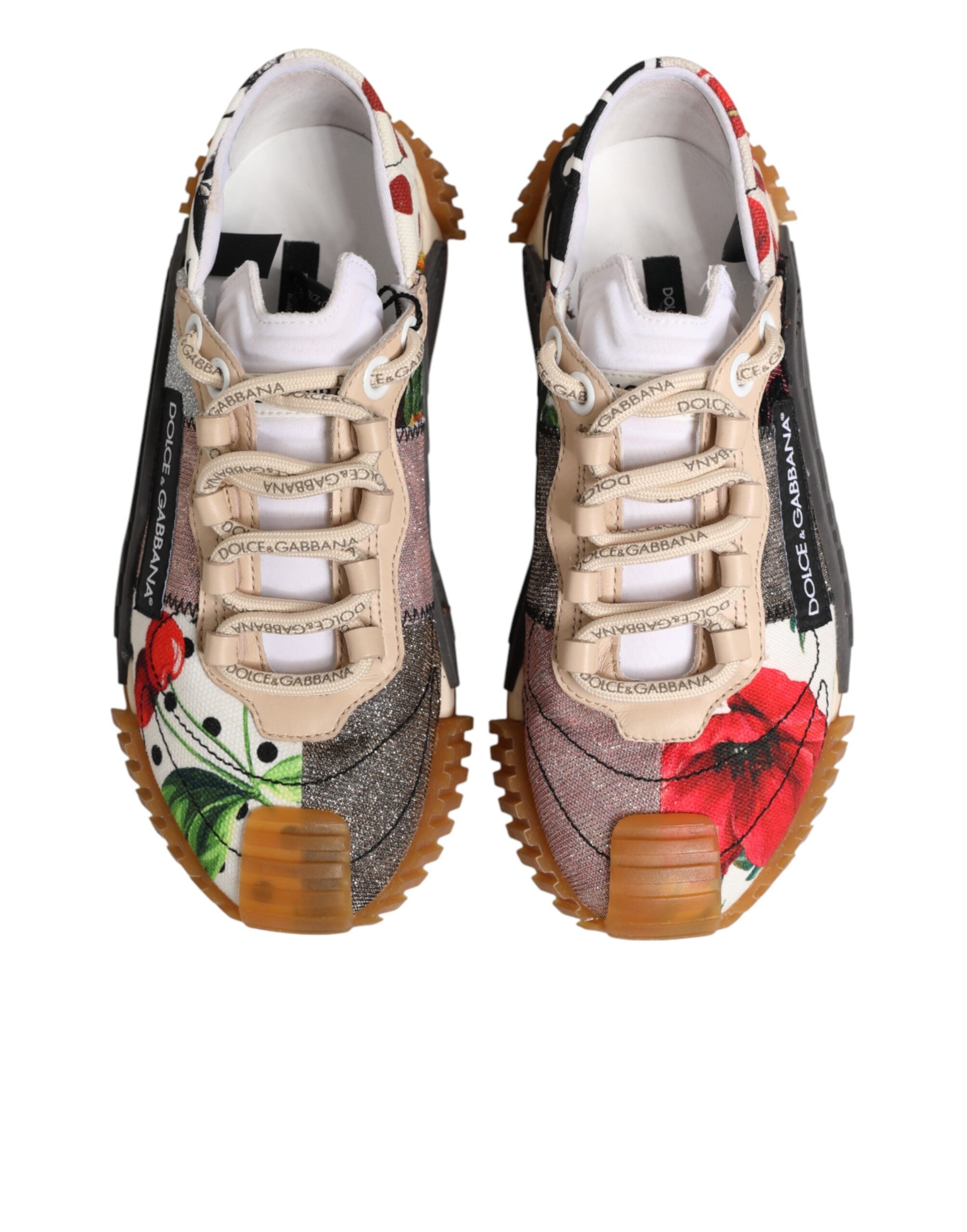 Dolce & Gabbana Multicolor Logo Low Top NS1 Sneakers Women's Shoes
