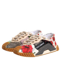 Dolce & Gabbana Multicolor Logo Low Top NS1 Sneakers Women's Shoes
