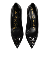 Dolce & Gabbana Black Bag Embellished Heels Pumps Women's Shoes