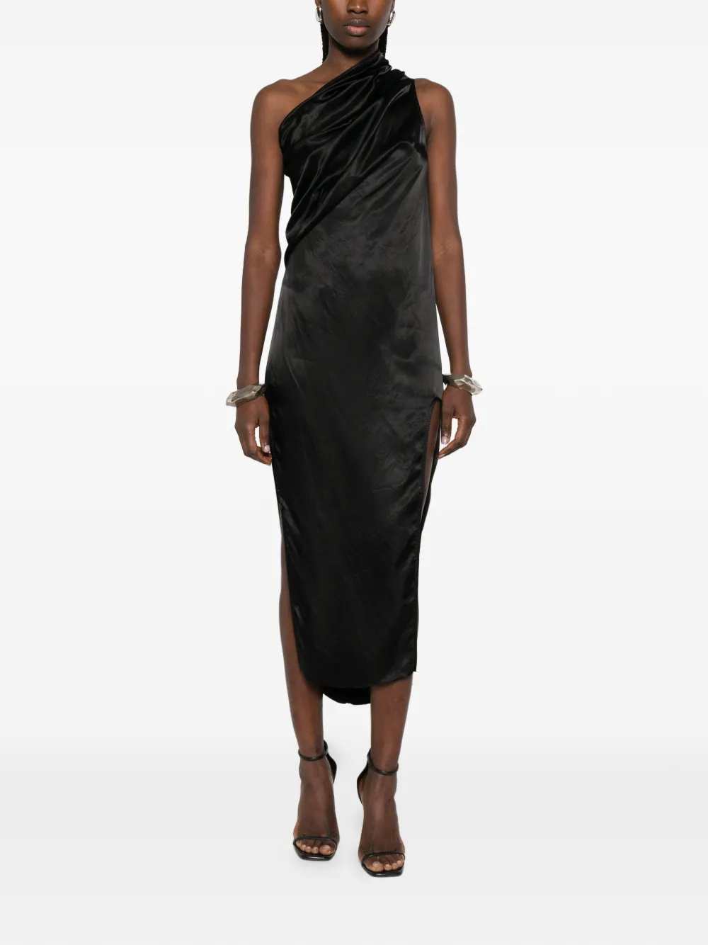 RICK OWENS Rick Owens Women Athena Arrowhead One-Shoulder Midi Dress