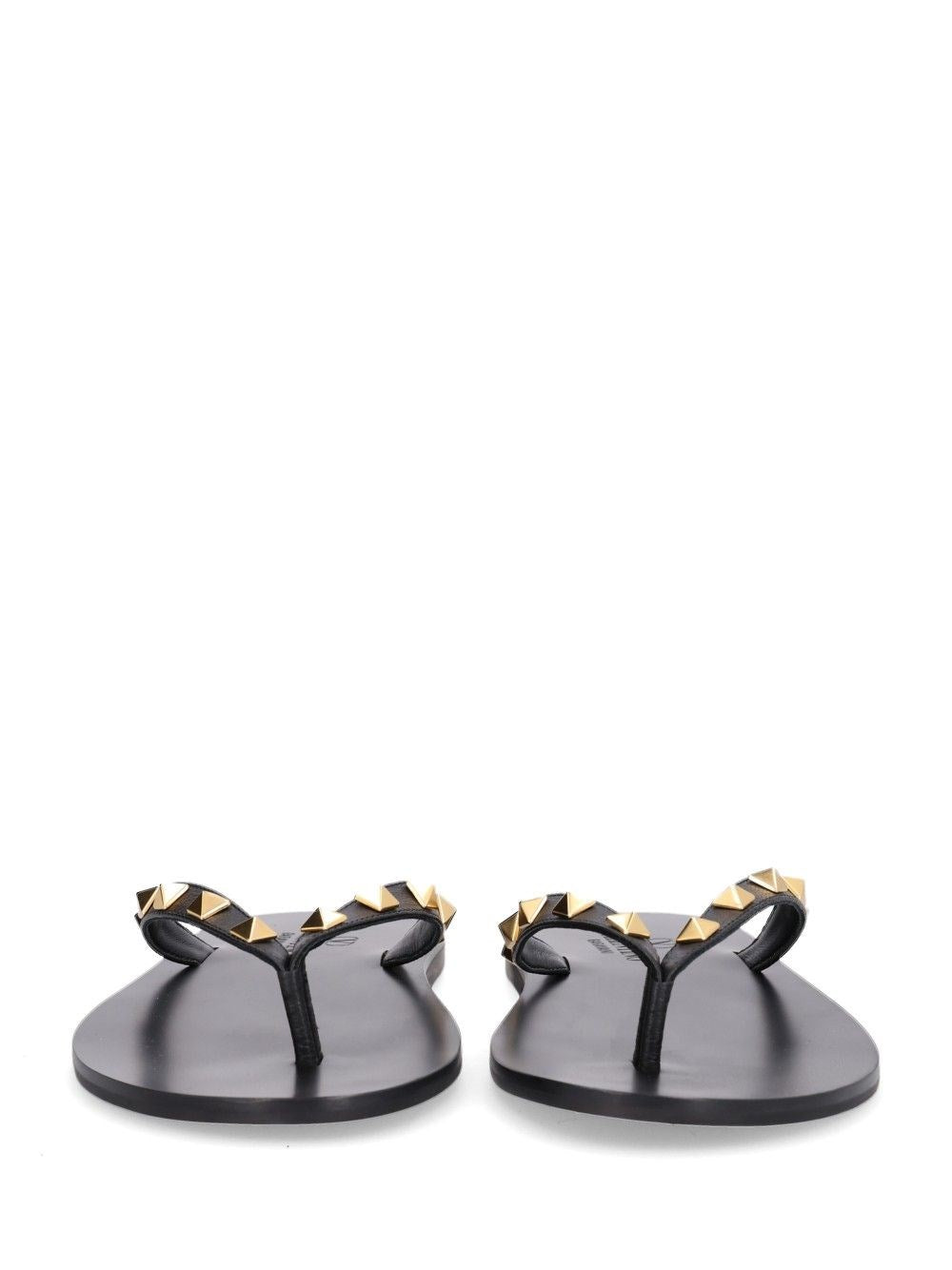 Valentino Garavani Men Rockstud Leather Thong Sandals