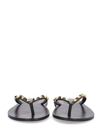 Valentino Garavani Men Rockstud Leather Thong Sandals