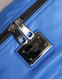 Dolce & Gabbana Blue Logo Plaque Nylon Waist Fanny Pack Men's Borse Men's Bag