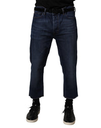 Vivienne Westwood Vivienne Westwood Blue Mid Waist Cotton Men Cropped Denim Men's Jeans
