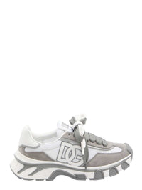 DOLCE & GABBANA Dolce & Gabbana Men Nylon And Calfskin Sneakers With Dg Patch: