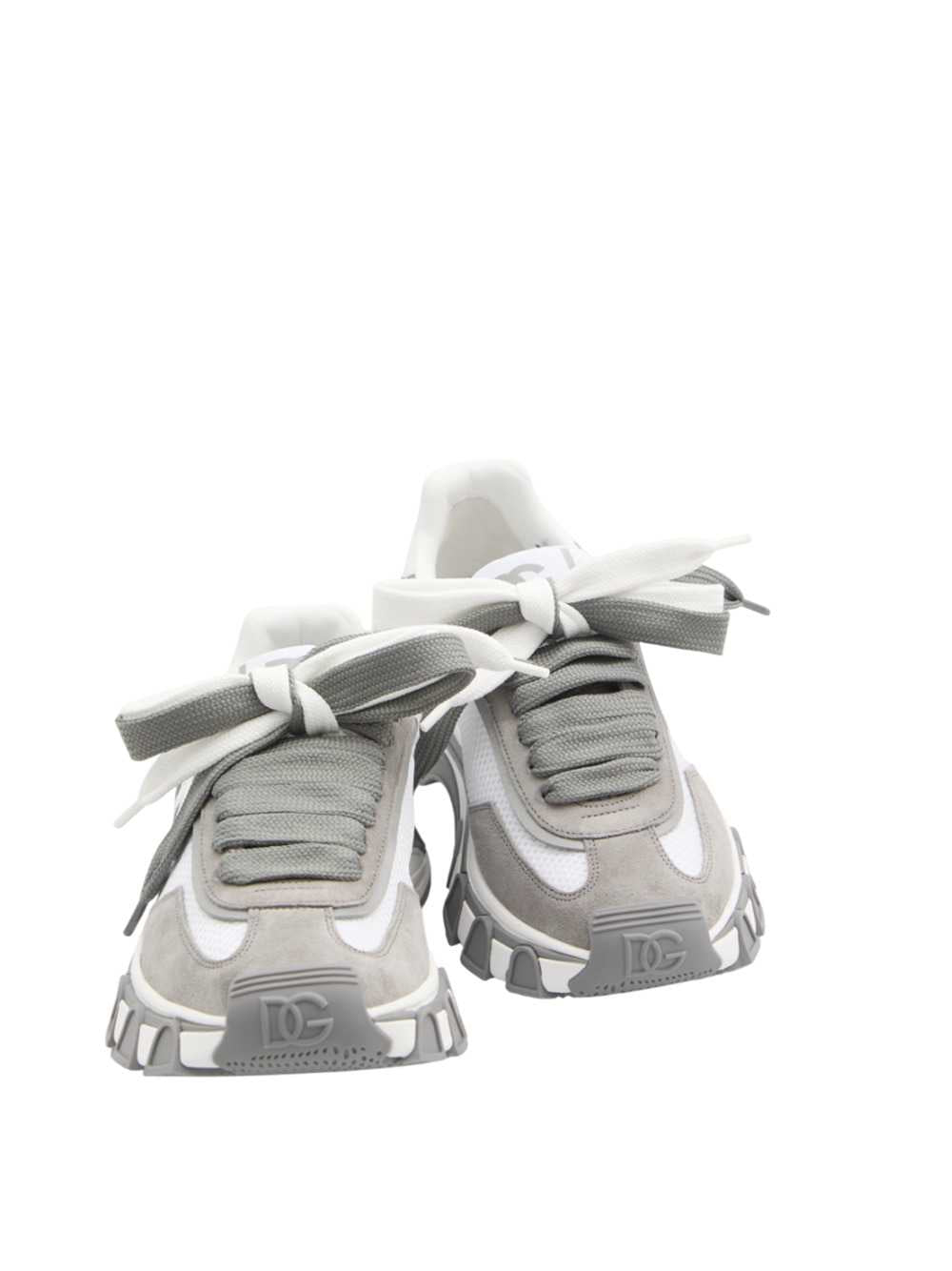 DOLCE & GABBANA Dolce & Gabbana Men Nylon And Calfskin Sneakers With Dg Patch: